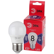 Лампа светодиодная ЭРА E27 8W 6500K матовая P45-8W-865-E27 R Б0045359 2