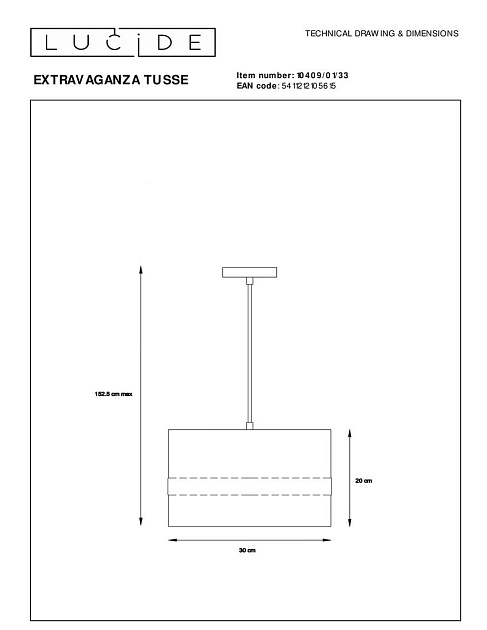 Подвесной светильник Lucide Extravaganza Tusse 10409/01/33 Фото № 2