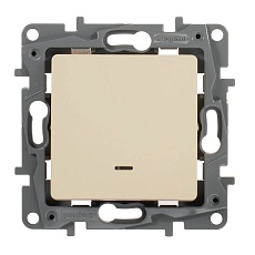 Выключатель одноклавишный Legrand Etika 10A 250V с подсветкой слоновая кость 672303 1