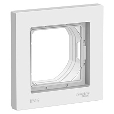 Рамка 1-постовая Schneider Electric AtlasDesign Aqua белая ATN440101