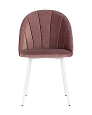 Кухонный стул Stool Group Логан велюр пыльно розовый белые ножки AV 413-B15-02 1