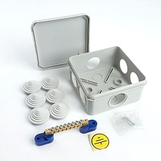 Коробка разветвительная уравнивания потенциалов (КУП) Stekker EBX20-36-55, 100*100*50мм, 6 вводов, IP55, светло-серая (GE41361) 49001 2