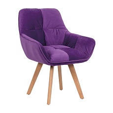 Кресло AksHome Soft фиолетовый, велюр 58899