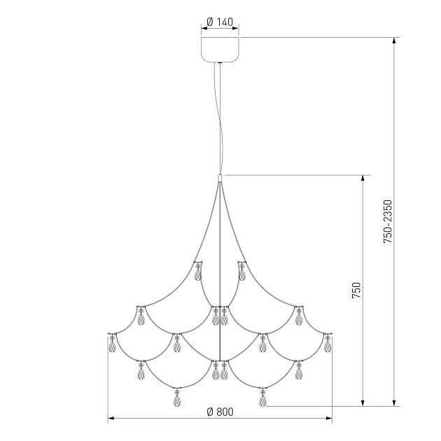Подвесная люстра Bogates Adit 90400 LED a072123 Фото № 3