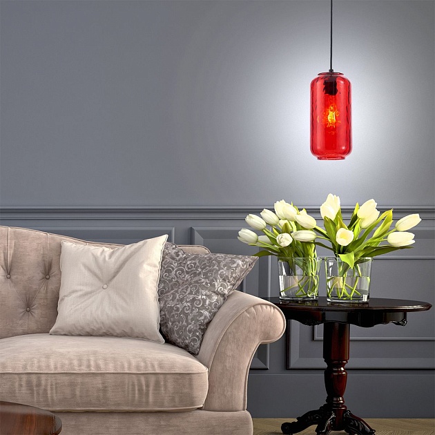 Подвесной светильник Escada Rise 10177/1S Black/Red Фото № 3