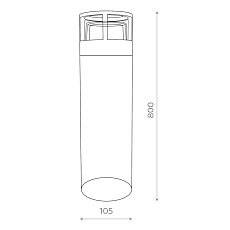Уличный светодиодный светильник ST Luce Fossa SL9507.415.01 1