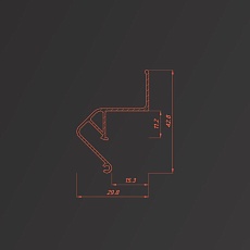 Стеновой парящий профиль Flexy для натяжных потолков 6675 FLY 01 9016 1