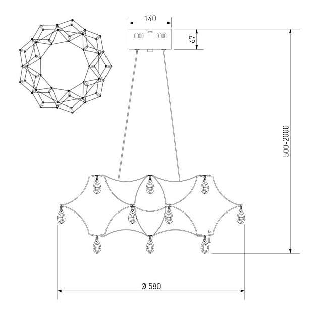 Подвесная светодиодная люстра Bogates Sonet 90401 LED a072115 изображение 4 Подвесная светодиодная люстра Bogates Sonet 90401 LED a072115 Фото № 4