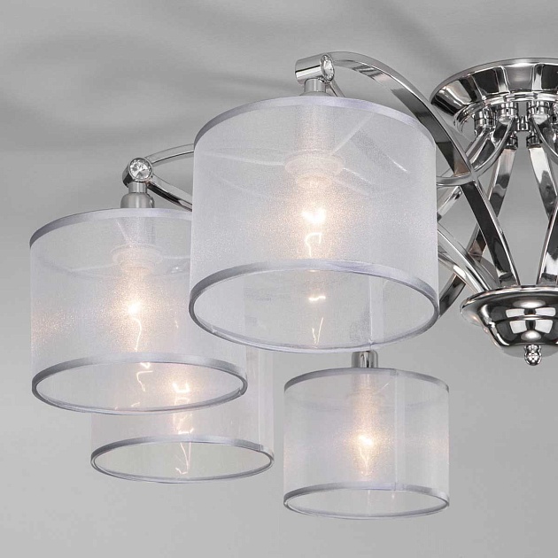 Потолочная люстра Eurosvet Fabiola 60124/8 хром Smart изображение 7 Потолочная люстра Eurosvet Fabiola 60124/8 хром Smart Фото № 7