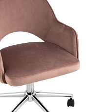Офисное кресло Stool Group Кларк велюр розовый CLARKSON PINK CHROME 1