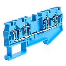 Зажим пружинный, 4-проводной проходной ЗНИ - 4.0 (JXB ST 4), синий Stekker 39972 2