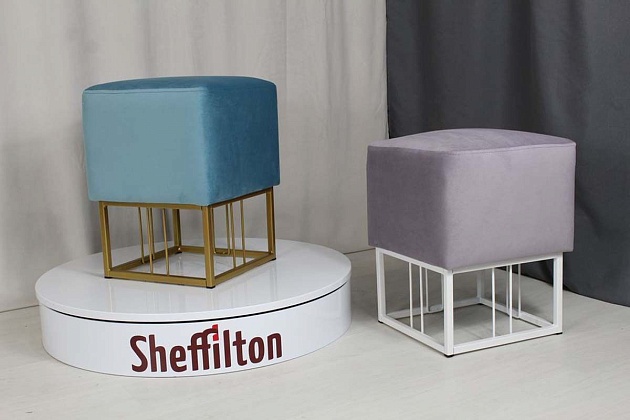 Пуф Sheffilton SHT-B9 голубая пастель/золото 6457998801 изображение 5 Пуф Sheffilton SHT-B9 голубая пастель/золото 6457998801 Фото № 5