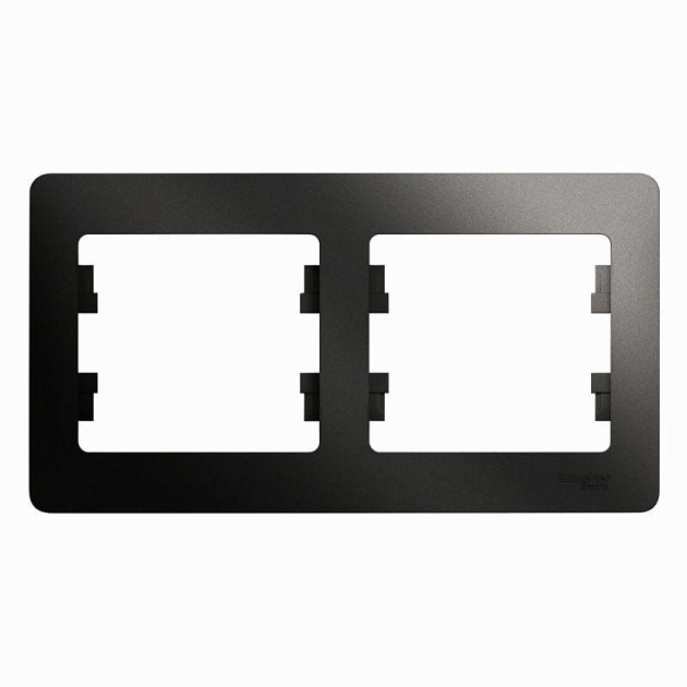 Рамка 2-постовая Systeme Electric Glossa антрацит GSL000702 Фото № 1