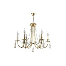 Подвесная люстра Crystal Lux Victoria SP6 Gold/Amber