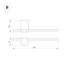 Настенный светодиодный светильник Arlight Sp-Vinci-S600X55-7W Warm3000 034171 1