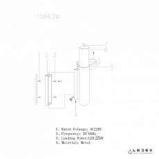 Бра iLedex Sonos 10663W-25W-3000K BR 1