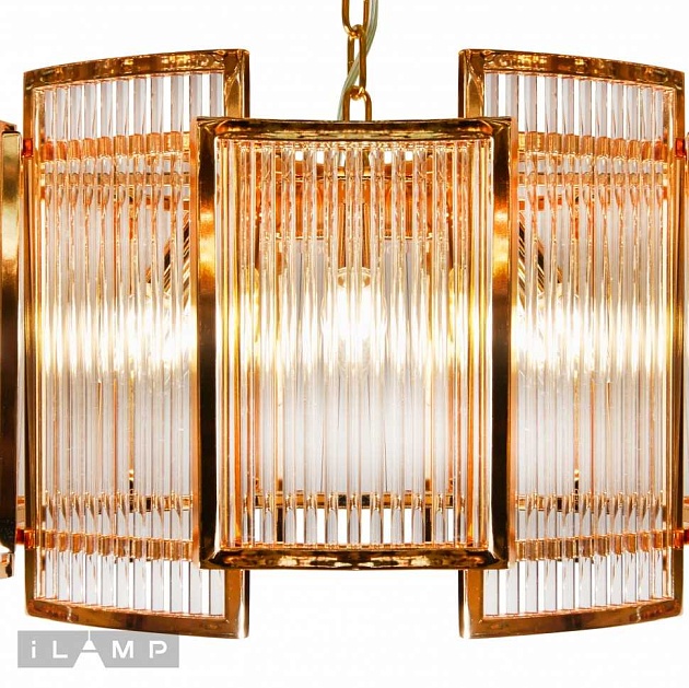 Подвесная люстра iLamp Tribeca MD0276-6A GOLD+CLEAR Фото № 2