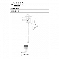 Подвесной светильник iLedex Delta 2361-1 BK+SL 1