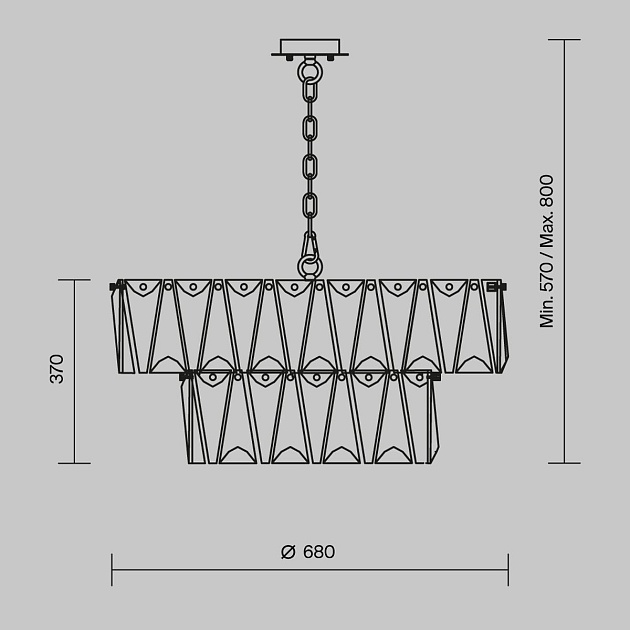 Подвесная люстра Maytoni Puntes MOD043PL-12CH Фото № 3