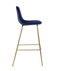 Барный стул Stool Group Валенсия велюр синий золотые ножки BC-91003B blue HLR-64 1