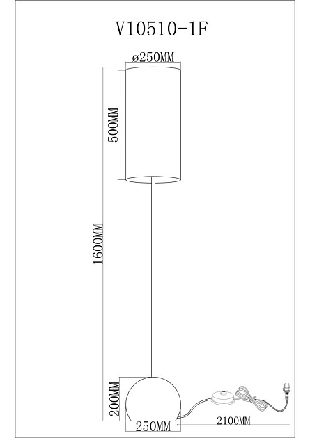Торшер Moderli Flint V11590-1F Фото № 3