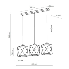 Подвесной светильник TK Lighting 1044 Siro Black Gold 1