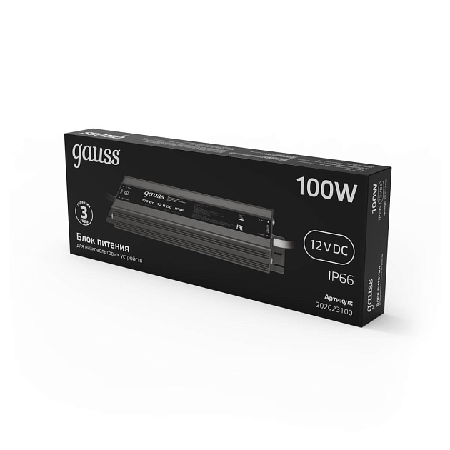 Блок питания Gauss 12V 100W IP66 10A 202023100 Фото № 3