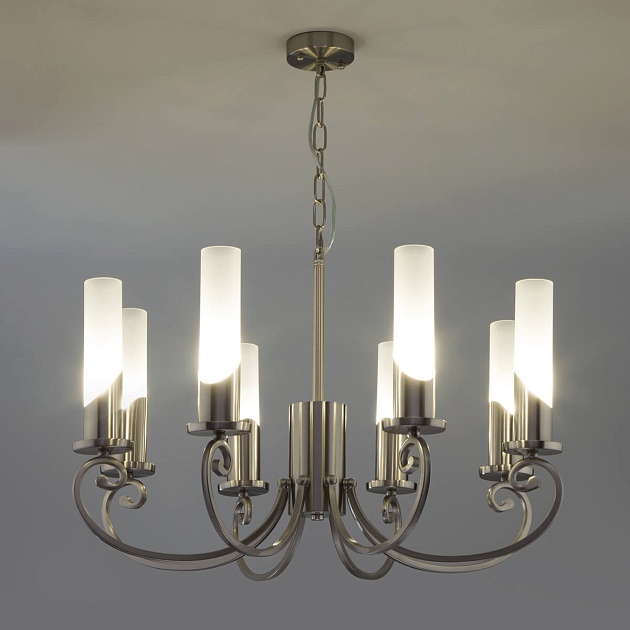 Подвесная люстра Eurosvet Banci 60117/8 никель изображение 3 Подвесная люстра Eurosvet Banci 60117/8 никель Фото № 3