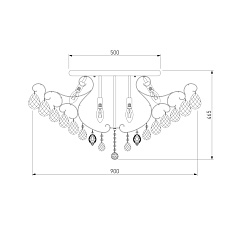 Потолочная люстра Eurosvet 10081/12 золото/прозрачный хрусталь Strotskis 1