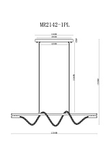 Подвесной светодиодный светильник MyFar Kenneth MR2142-1PL 1