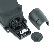 Розетка переносная 4-местная c/з, Stekker, RST16-24-44, 250В, 16А, IP44, черный 39019 2