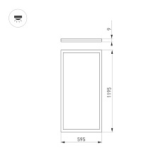Встраиваемая светодиодная панель Arlight DL-Intenso-S600x1200-60W White6000 036240 1