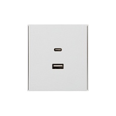 Розетка STRONG USB-A+Type-C 3А с функцией быстрой зарядки жемчуг KRANZ KR-78-0734-4