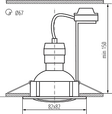 Точечный светильник (в комплекте 3 шт.) Kanlux TRIBIS II L AB 23843 1