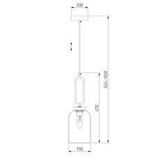 Подвесной светильник Eurosvet Flou 50229/1 янтарный 2