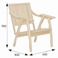 Кресло Мебелик Массив решетка 008407 2