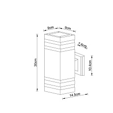 Уличный настенный светильник Arte Lamp Heather A4413AL-2BK 1