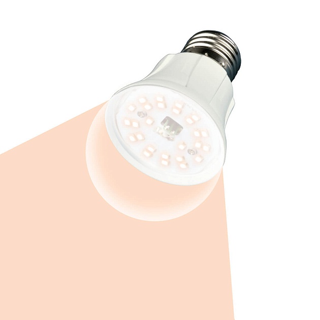 Лампа светодиодная для растений Uniel E27 10W прозрачная LED-A60-10W/SPFR/E27/CL PLP01WH UL-00001820 фото 
