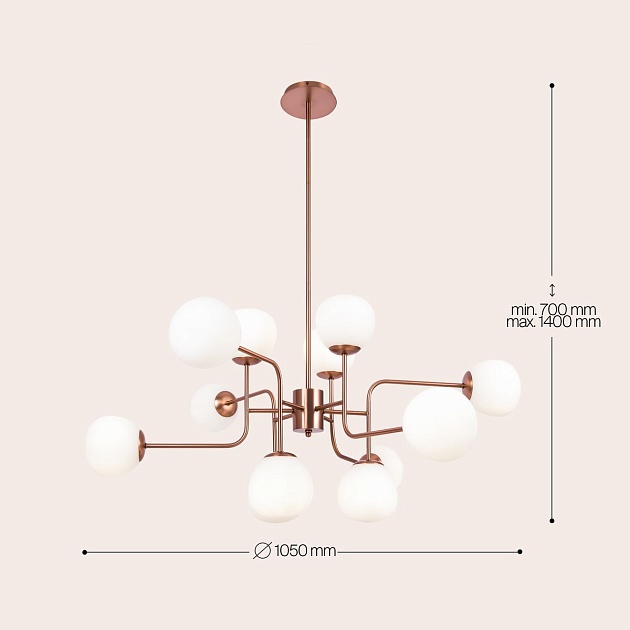Подвесная люстра Maytoni Erich MOD221-PL-12-G Фото № 3