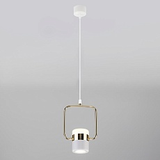 Подвесной светодиодный светильник Eurosvet Oskar 50165/1 LED золото/белый 2