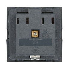 Розетка LK Studio с з/к, со шторками матовая поверхность (серебристый металлик) LK45 851403-1 1