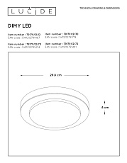 Потолочный светодиодный светильник Lucide Dimy 79179/12/30 1