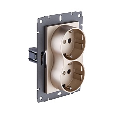 Розетка штепсельная SCHUKO двойная 16A/250 В, золотой Kollinger REA-032GD для Aspekt, Eleganz, Reflex 1