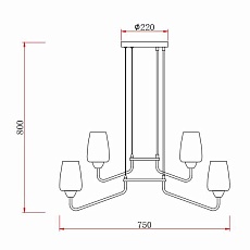 Подвесная люстра Rivoli Gera 4065-212 Б0047326 1