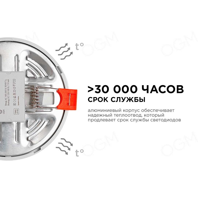 Встраиваемая светодиодная панель OGM LP-02 изображение 7 Встраиваемая светодиодная панель OGM LP-02 Фото № 7