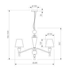 Подвесная люстра Eurosvet Teja 101014/6 латунь Smart a072038 3