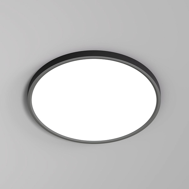 Потолочный светодиодный светильник Denkirs Thin DK6522-BK Фото № 1