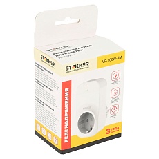 Реле напряжения для розетки Stekker VP-100W-3M, 230В, 16A,белый 50687 1