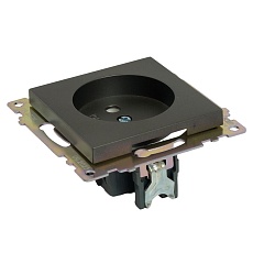 Розетка 2P Stekker Катрин со шторками графит GLS10-7109-06 49420 4