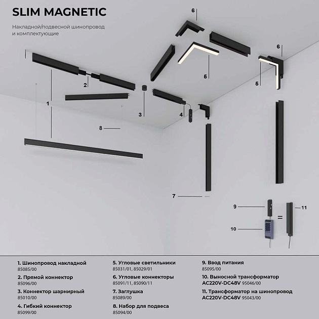 Трековый светодиодный светильник Elektrostandard Slim Magnetic 85002/01 a067374 Фото № 2